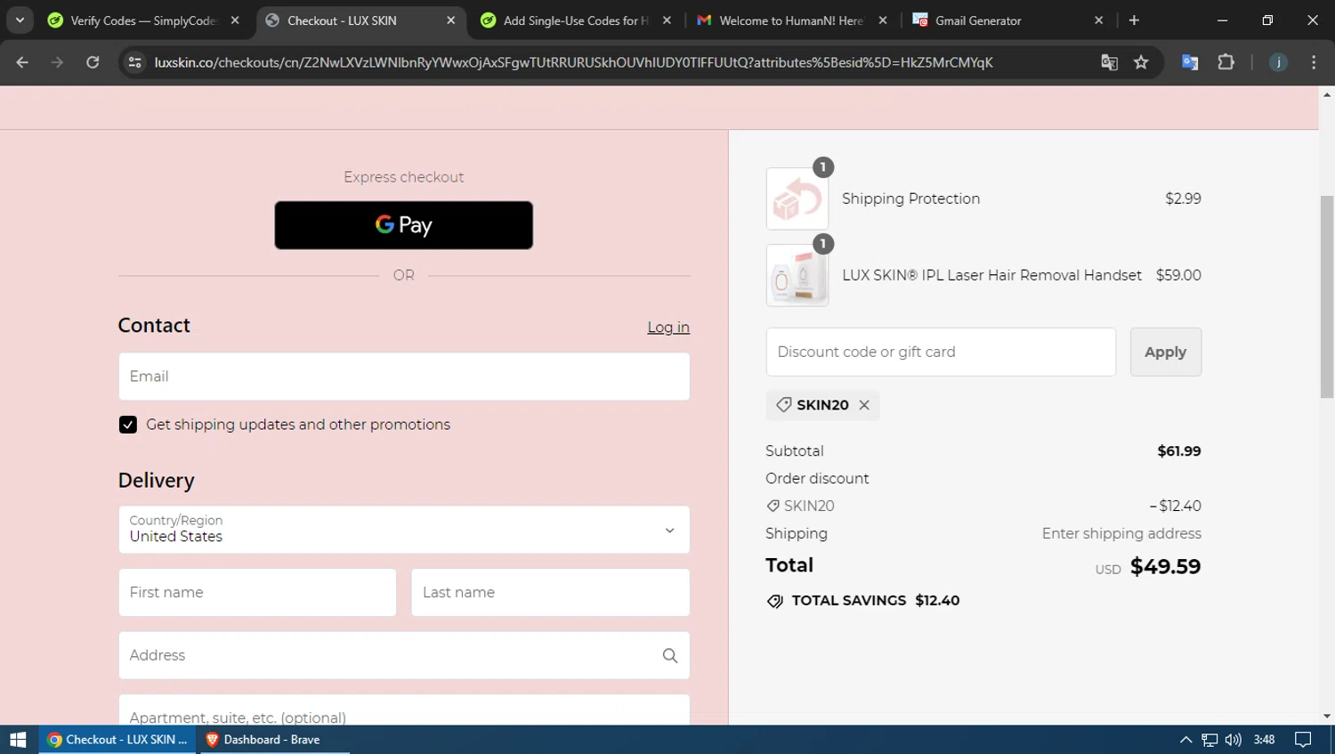 LUX SKIN Promo Codes 20 Off May 2024