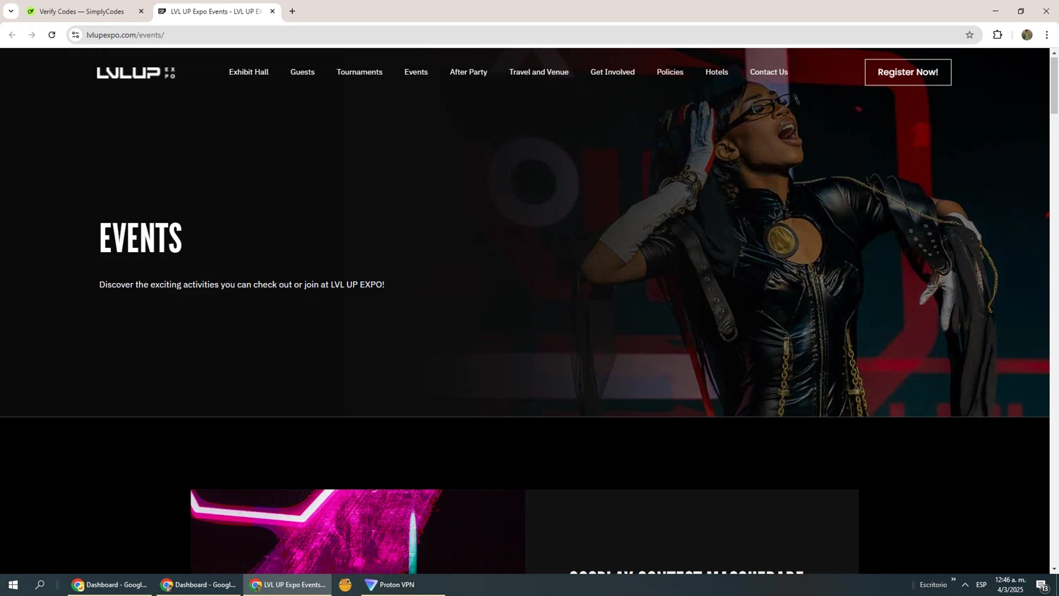 Lvl Up Expo promo code screenshot showing code LASTCHANCE applied at Lvl Up Expo checkout page. Uploaded by SimplyCodes community member Phoenix585 on Mar 4, 2025