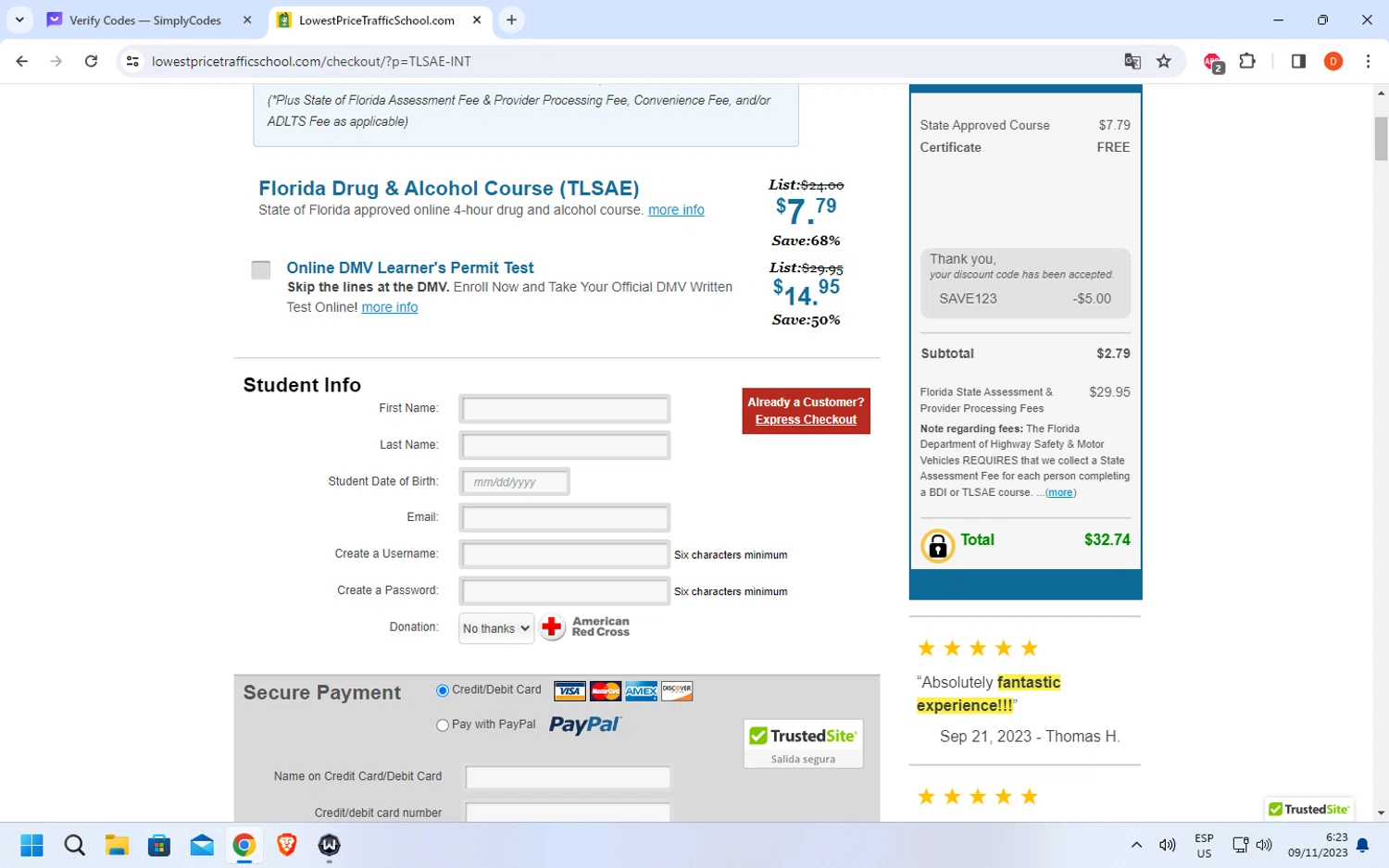 how to use Lowest Price Traffic School coupons