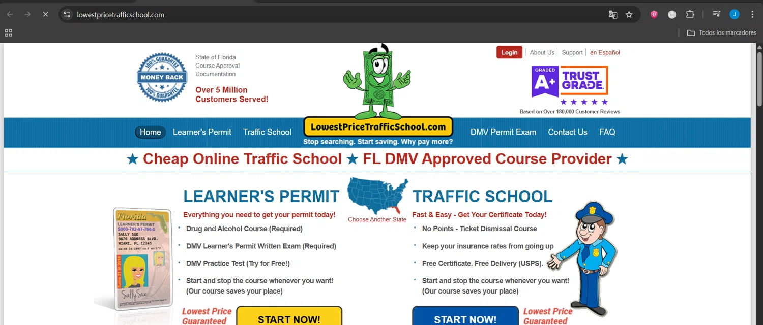 Lowest Price Traffic School coupon code screenshot showing code SAVE123 applied at Lowest Price Traffic School checkout page. Uploaded by SimplyCodes community member Jeanjc on Jul 1, 2025