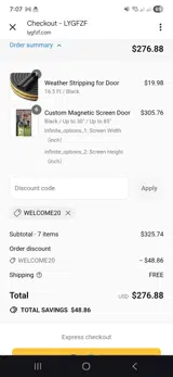 LYGFZF coupon verification screenshot