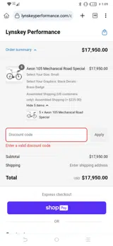 DAD10 coupon verification screenshot