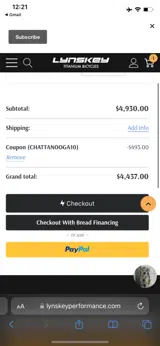 CHATTANOOGA10 coupon verification screenshot