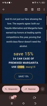Marg15 coupon verification screenshot