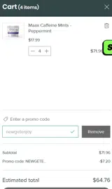 NEWGETENJOY coupon verification screenshot