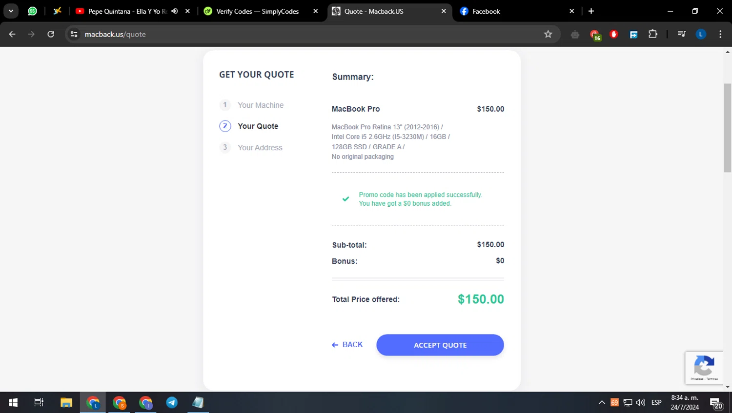 where to use MacBack US promo code box