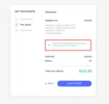 7on coupon verification screenshot