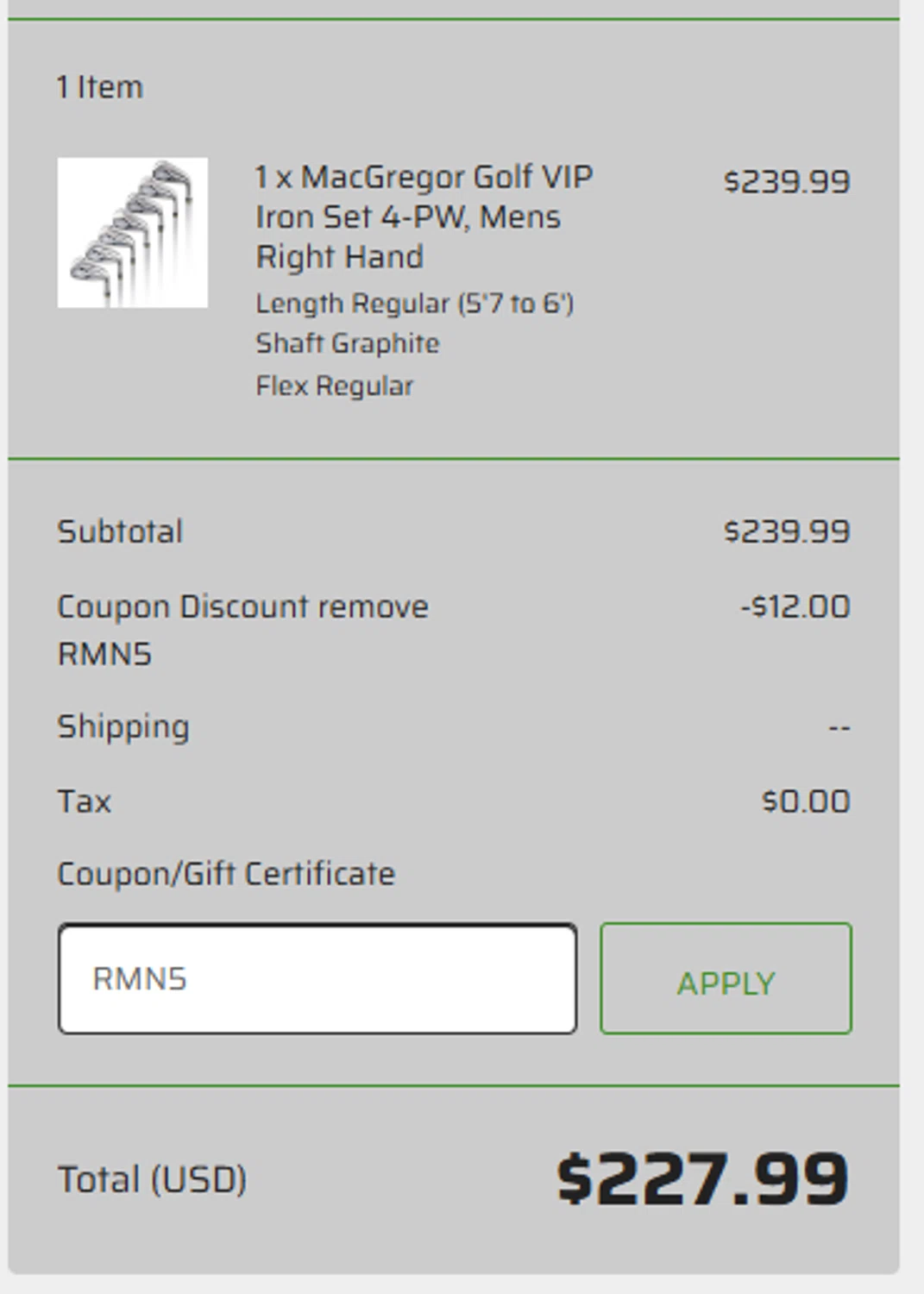 how to use MacGregor Golf coupons