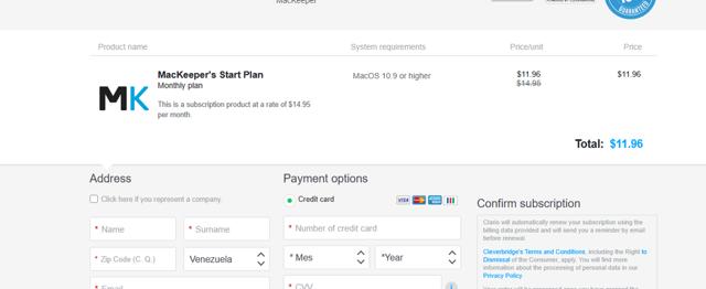 MacKeeper checkout page showing MacKeeper coupon code box | Screenshot taken by SimplyCodes community member on Jun 12, 2025