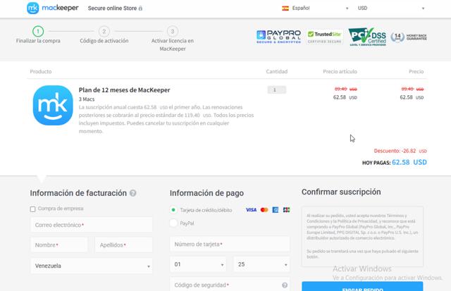 MacKeeper checkout page showing MacKeeper coupon code box | Screenshot taken by SimplyCodes community member on Jun 12, 2025
