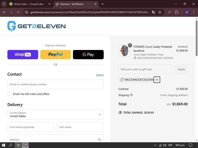 Mackintosh checkout page showing Mackintosh promo code box | Screenshot taken by SimplyCodes community member on Apr 3, 2025