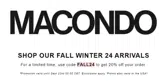 Macondo coupon verification screenshot