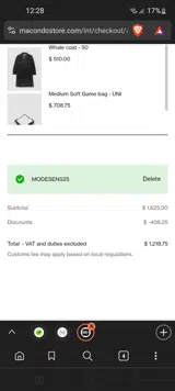 Macondo coupon verification screenshot