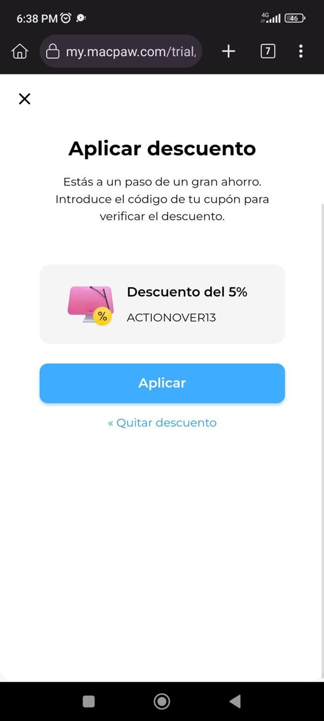 MacPaw checkout page showing MacPaw promo code box | Screenshot taken by SimplyCodes community member on Apr 26, 2025
