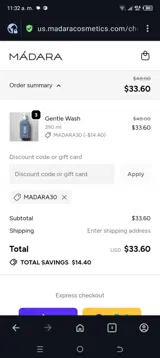 Madara30 coupon verification screenshot