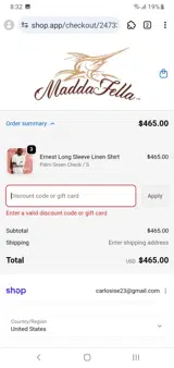 SAVE25% coupon verification screenshot