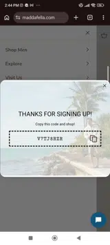 V7TJ8RZR coupon verification screenshot