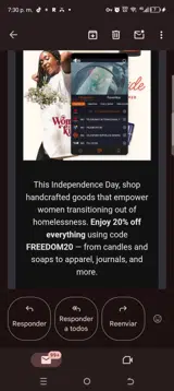 FREEDOM20 coupon verification screenshot