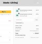 WELCOME10 coupon verification screenshot