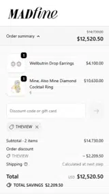 THEVIEW coupon verification screenshot