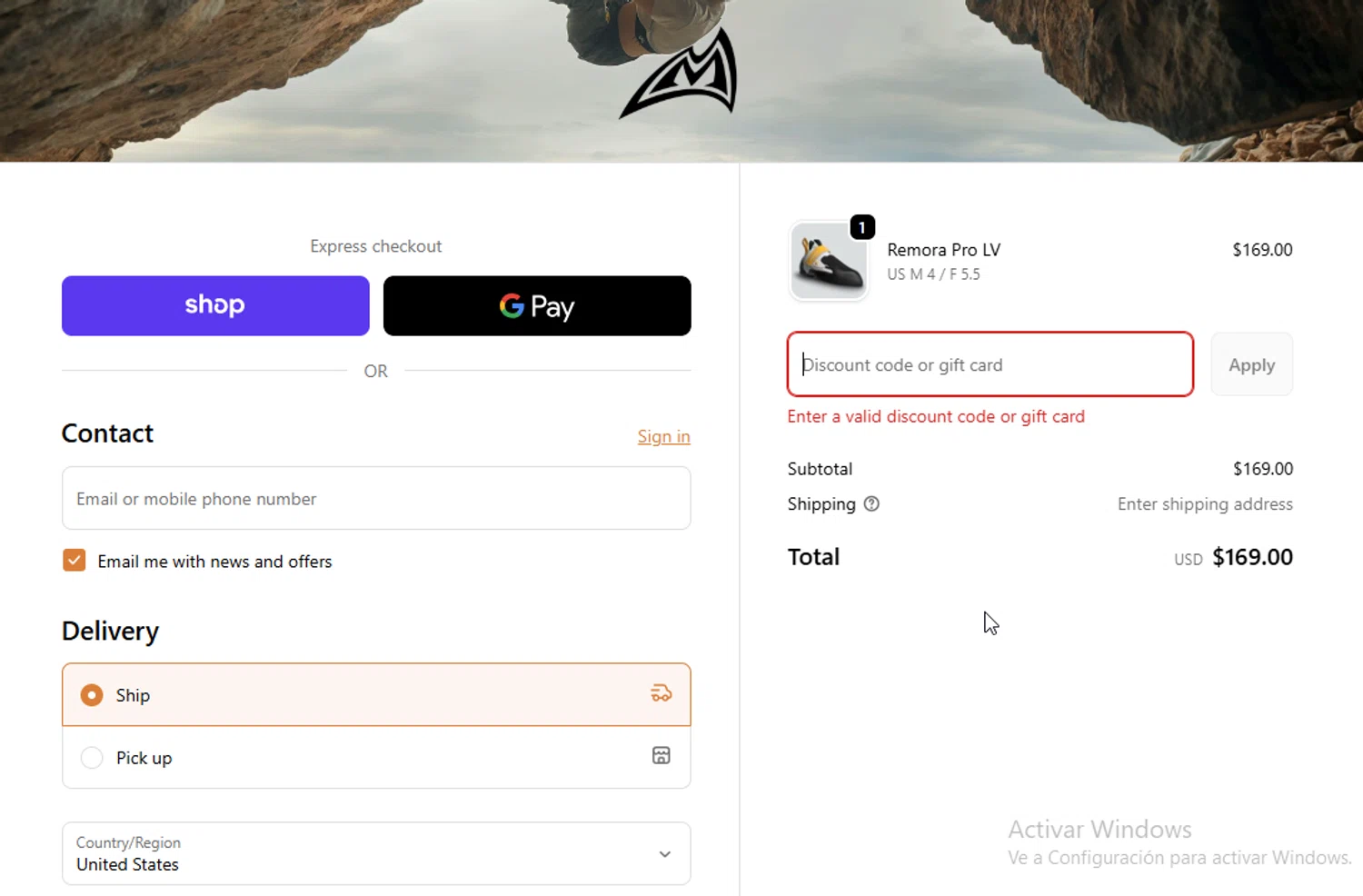 Mad Rock discount code screenshot showing code CHOSSTIN applied at Mad Rock checkout page. Uploaded by SimplyCodes community member BudgetGuardian5712 on Jan 13, 2026