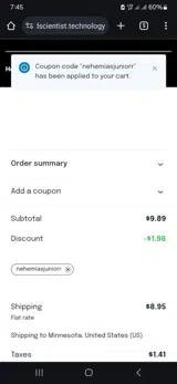 nehemiasjuniorr coupon verification screenshot