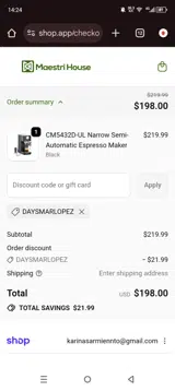 DAYSMARLOPEZ coupon verification screenshot