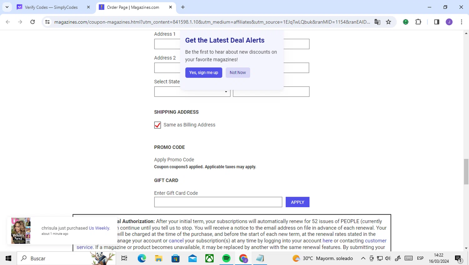 how to use Magazines.com coupons