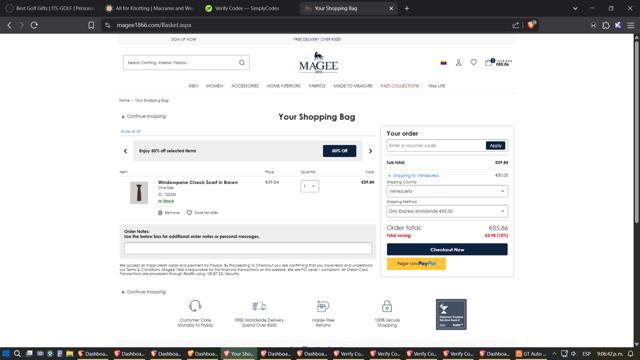 Magee 1866 checkout page showing Magee 1866 discount code box | Screenshot taken by SimplyCodes community member on May 17, 2025