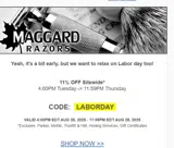 LABORDAY coupon verification screenshot