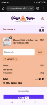 magick23 coupon verification screenshot