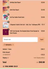 NEWSAVE15 coupon verification screenshot