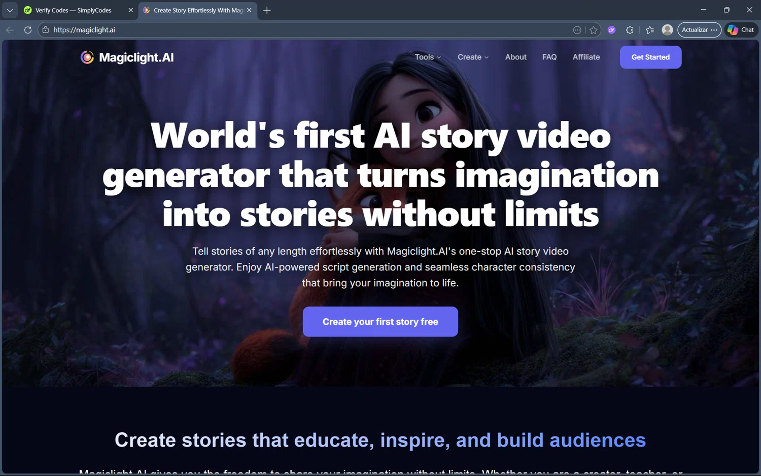 MagicLight AI promo code screenshot showing code MAGLIGHT11 applied at MagicLight AI checkout page. Uploaded by SimplyCodes community member frijolito on Dec 22, 2025