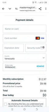 999MAGIC coupon verification screenshot