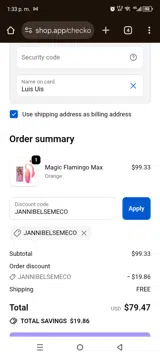 JANNIBELSEMECO coupon verification screenshot