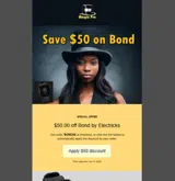 BOND50 coupon verification screenshot