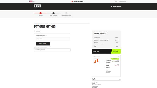 Magid Glove checkout page showing Magid Glove coupon code box | Screenshot taken by SimplyCodes community member on Aug 13, 2025