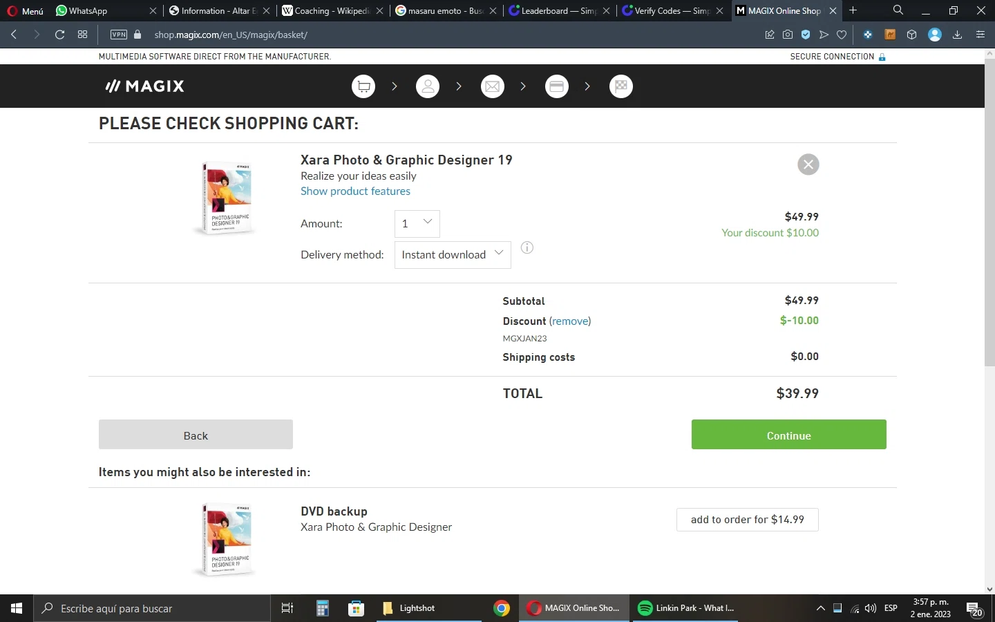 where to use Magix promo code box