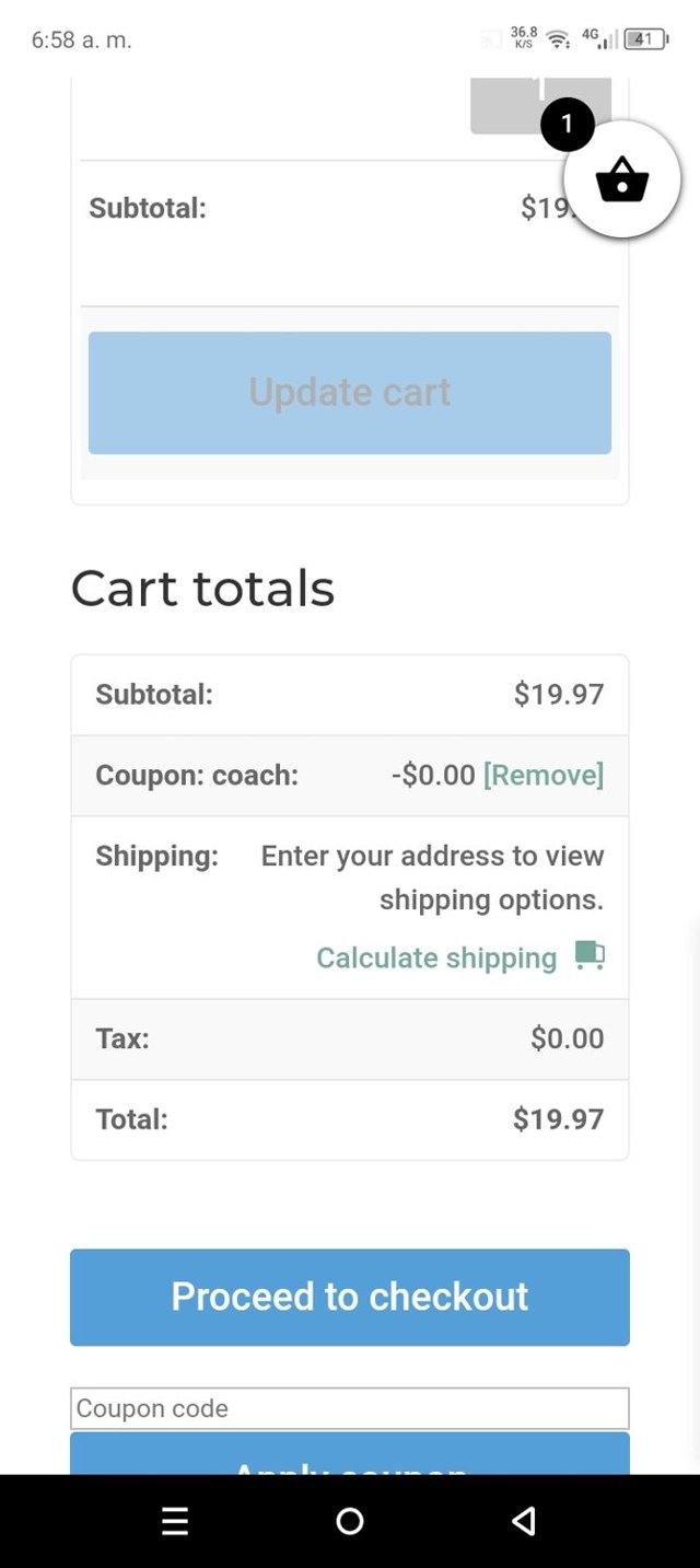 Magnesium Lotion Shop checkout page showing Magnesium Lotion Shop coupon code box | Screenshot taken by SimplyCodes community member on Jun 20, 2024