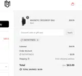 Magnetic Bag Company coupon verification screenshot
