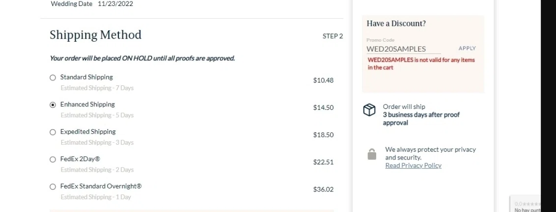 MagnetStreet checkout page showing MagnetStreet promo code box | Screenshot taken by SimplyCodes community member on Dec 1, 2022