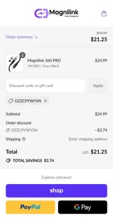 OZZCPYWYSN coupon verification screenshot