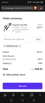 RPBSZSLOQA coupon verification screenshot