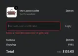 MAHI Leather coupon verification screenshot