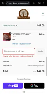 WB15 coupon verification screenshot