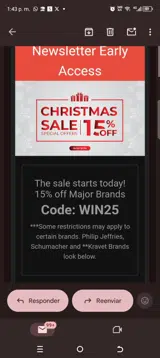 Win25 coupon verification screenshot