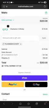 PLHANSEN1610OFF coupon verification screenshot