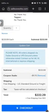 5SALE coupon verification screenshot