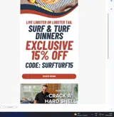 SURFTURF15 coupon verification screenshot