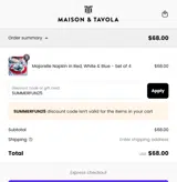 SUMMERFUN25 coupon verification screenshot